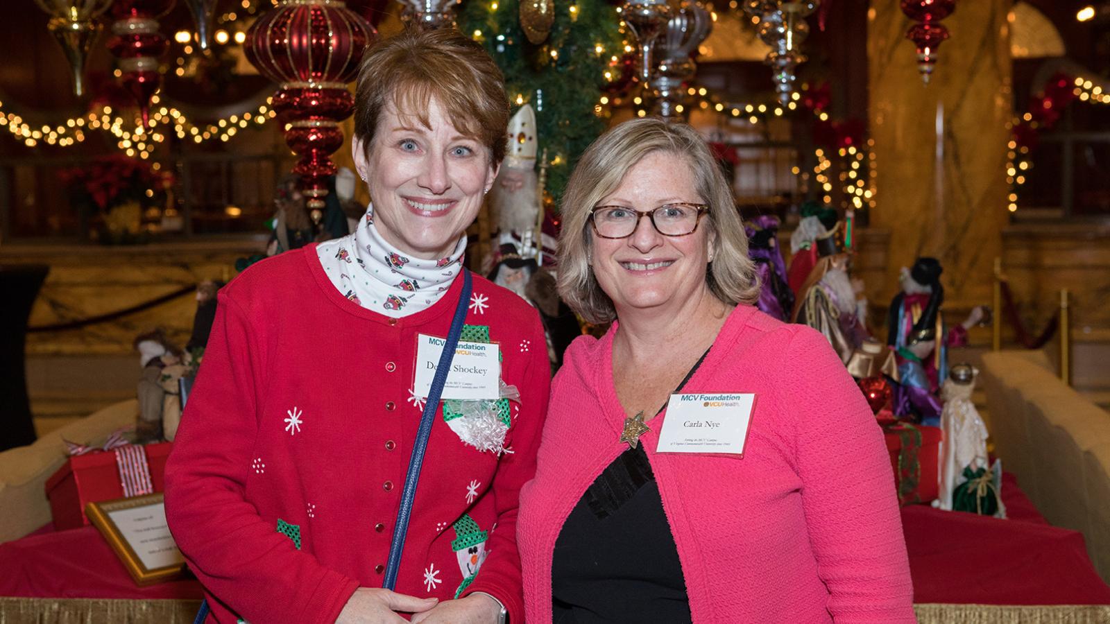 Debbie Shockey (left), D.N.P., former recipient of a Ginger Edwards Clinical Scholars Award, and Carla Nye, D.N.P., former recipient of a Mimi Bennet Clinical Scholars Award.